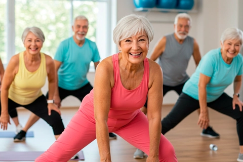 Gentle physical leisure activities and stretching